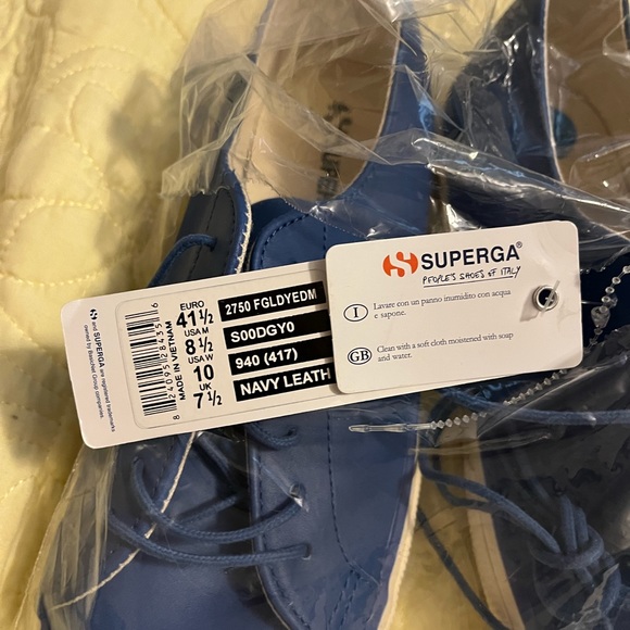 Superga Blue shoes size 10 - Picture 2 of 2